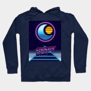 Retrowave Crescent Moon Hoodie